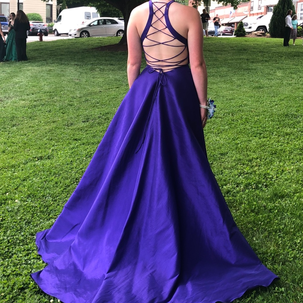 Dark Purple dress bought from Fancy Frocks Bridal and Prom
